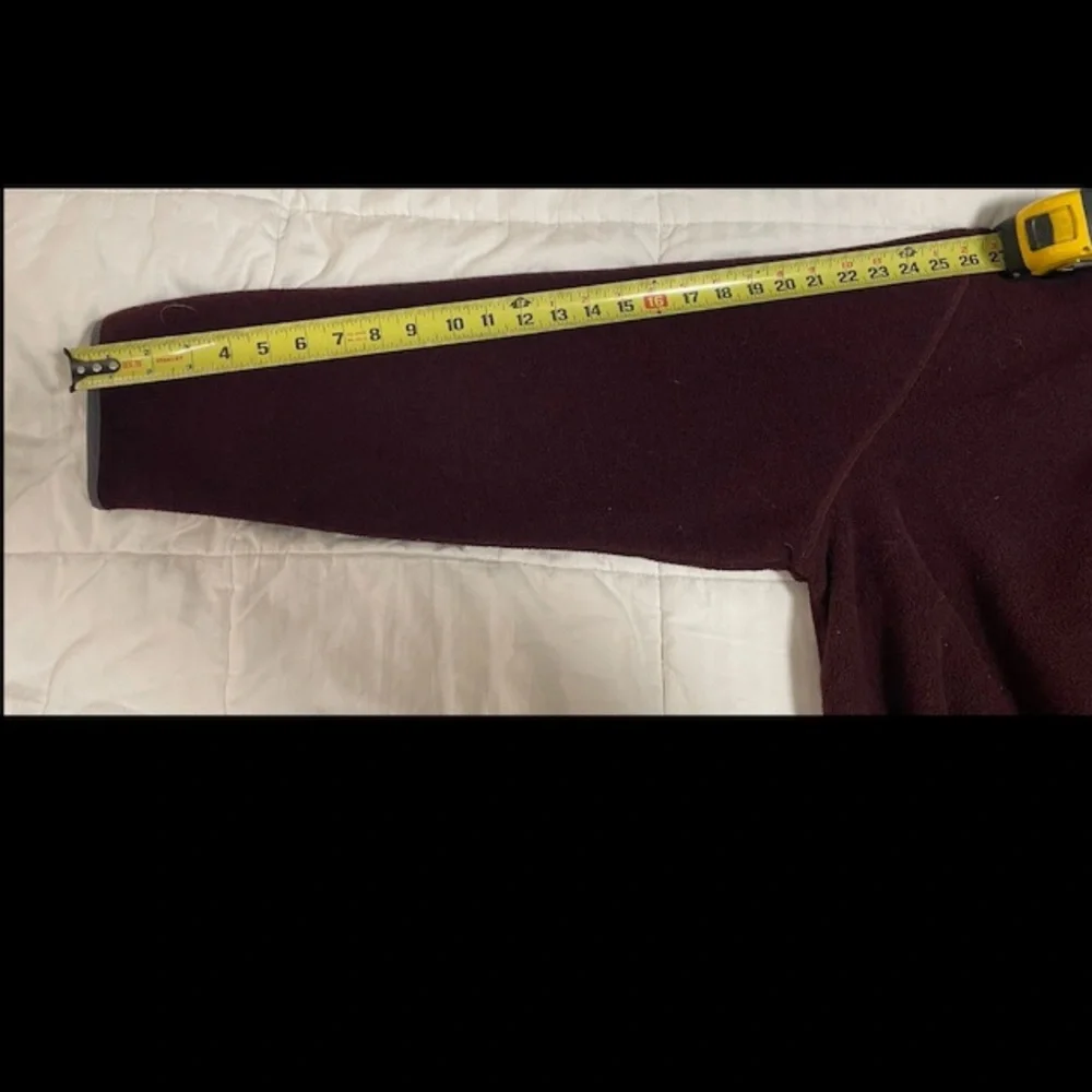 GH Bass And Co Mens XXL Pullover Fleece 3 Button Front Soft Long Sleeve Burgundy